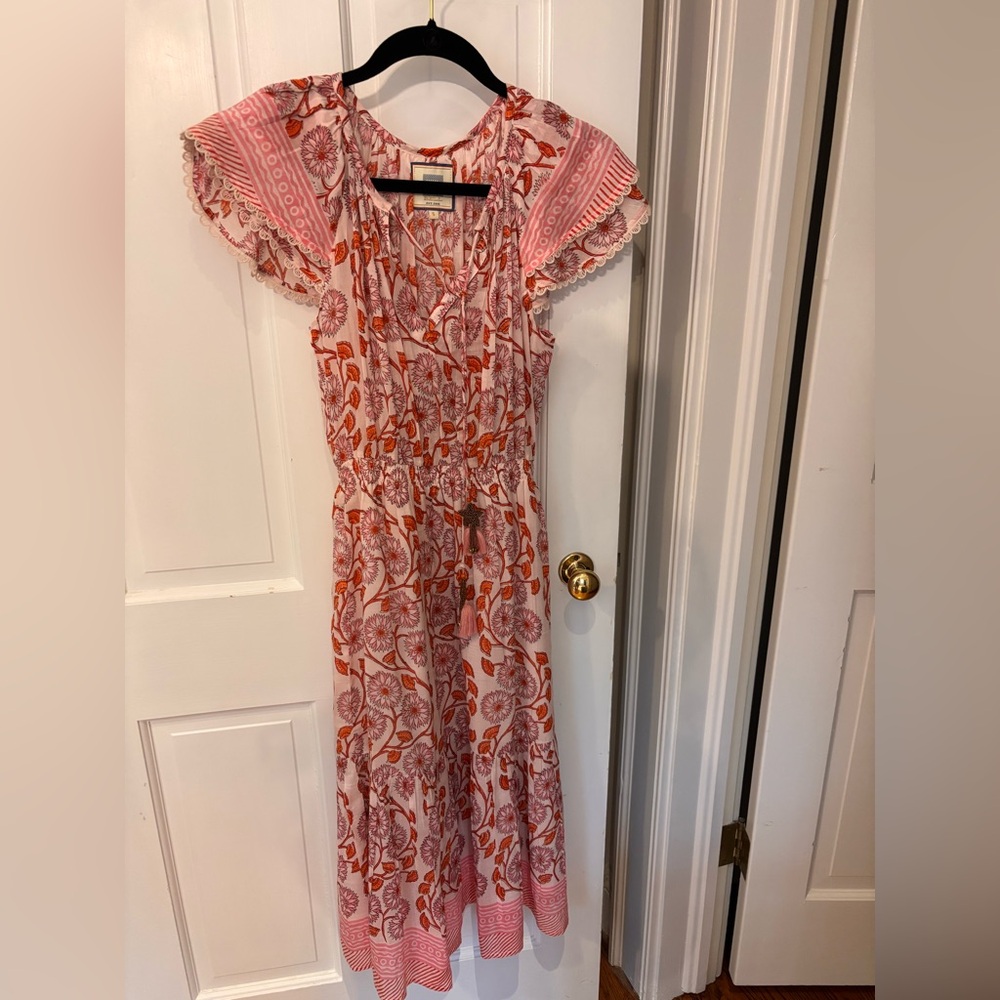 Hunter Bell Pink and Orange Maxi Dress
